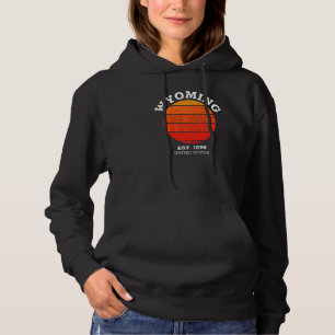 Sudadera Wyoming Retro Sunset Vintage Sports Wy