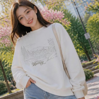 Sudadera Wyoming USA Arte de Línea