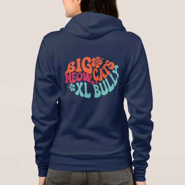 Sudadera Xl Bully Cats ropa de capucha para mujeres (Reverso)