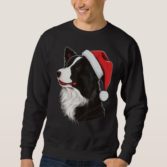 Sudadera Xmas Border Collie Santa on Christmas Border Colli (Anverso)