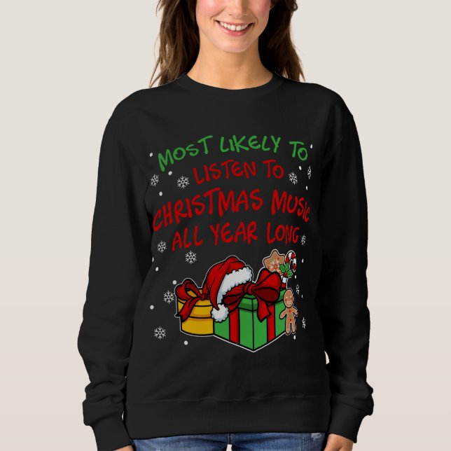 Sudadera Xmas Chistes divertidos y dichos que es muy probab (Anverso)