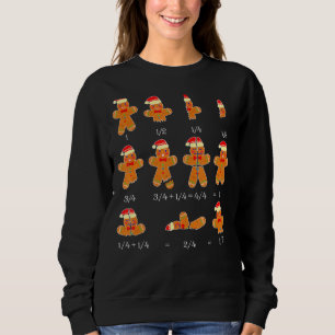 Sudadera Xmas Cookies Santa Hat Fracciones Math Teacher Chr