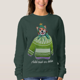 Sudadera Xmas Cute Corgi Navidades feos Perro Mamá