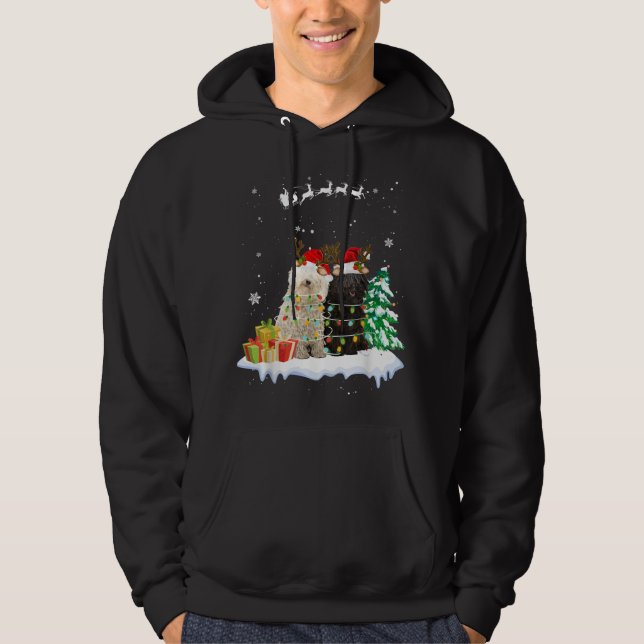 Sudadera Xmas de renos puli Ornamentos navideños livianos (Anverso)
