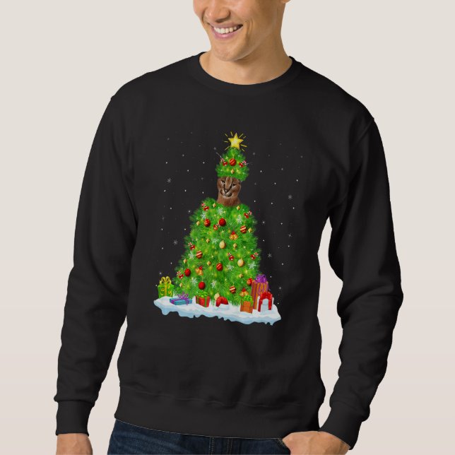 Sudadera Xmas Decorations Lights Santa Caracal Christmas Tr (Anverso)