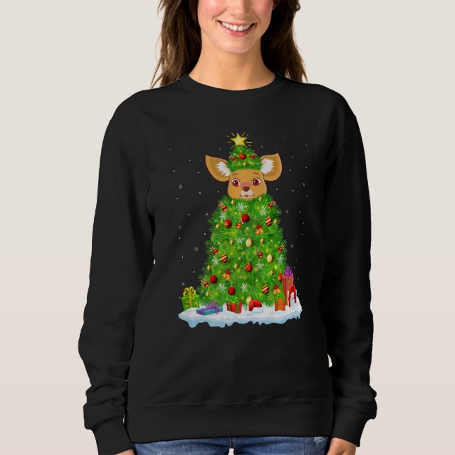 Sudadera Xmas Decorations Lights Santa Fennec Fox Christmas (Anverso)