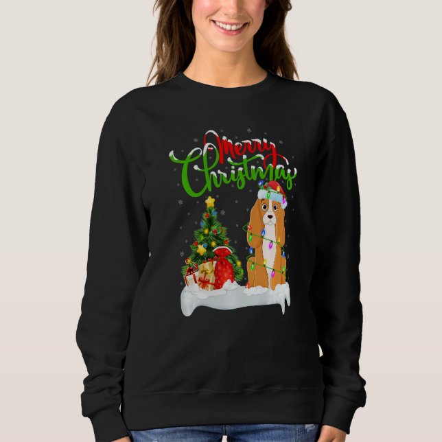 Sudadera Xmas Decorations Santa Cocker Spaniel Dog Christma (Anverso)