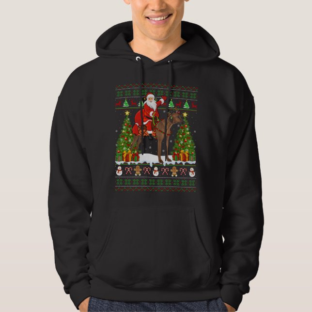Sudadera Xmas Feo Santa Riendo Ridgeback Perro Rhodesiano C (Anverso)