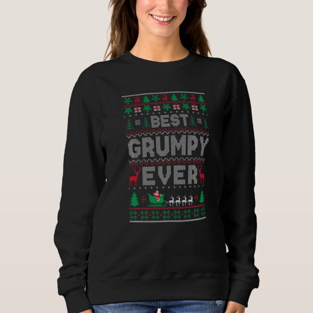 Sudadera Xmas Holiday Best Grumpy Ever Ugly Christmas Sweat (Anverso)