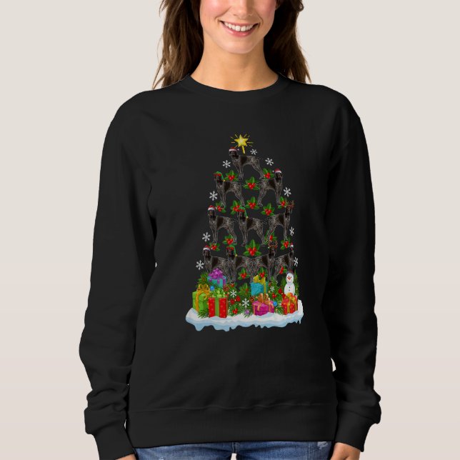 Sudadera Xmas Holiday German Shorthaired Pointer Dog Christ (Anverso)