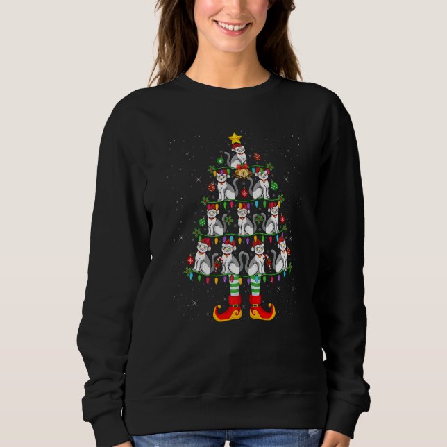 Sudadera Xmas Holiday Lighting Scottish Fold Cat Christmas  (Anverso)