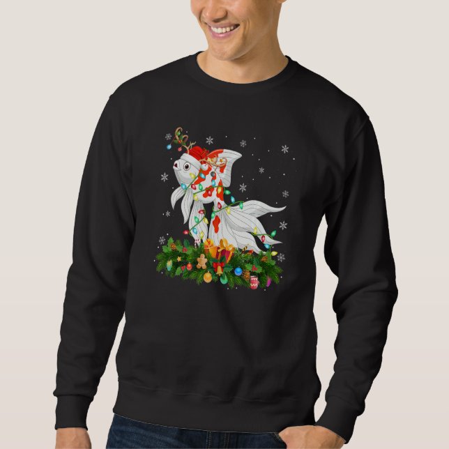 Sudadera Xmas Holiday Reindeer Hat Santa Goldfish Christmas (Anverso)