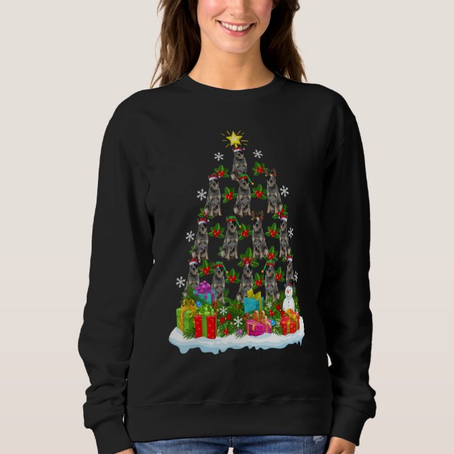 Sudadera Xmas Holiday Santa Australian Cattle Dog Christmas (Anverso)