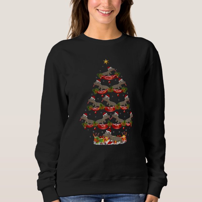 Sudadera Xmas Holiday Santa Komodo Dragon Christmas Tree   (Anverso)