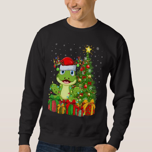 Sudadera Xmas Holiday Santa Poison Dart Frog Christmas Tree (Anverso)