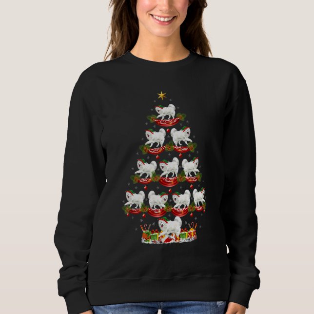 Sudadera Xmas Holiday   Santa Samoyed Dog Christmas Tree (Anverso)