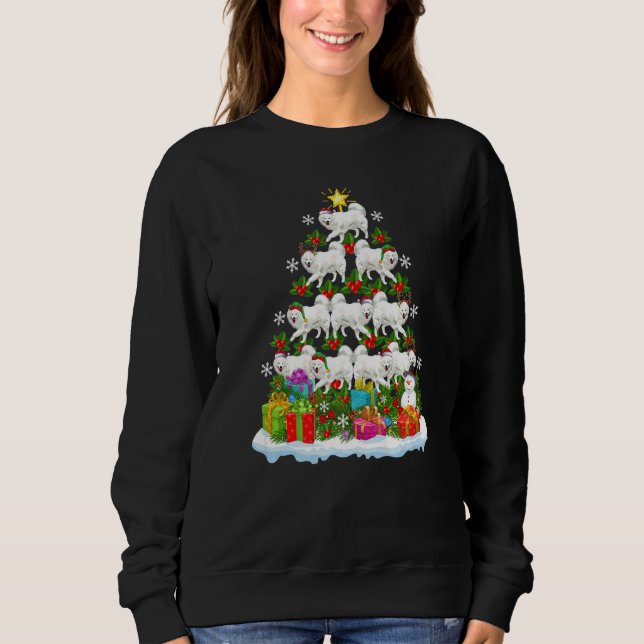 Sudadera Xmas Holiday  Santa Samoyed Dog Christmas Tree (Anverso)