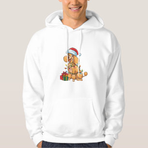 Sudadera Xmas Iluminando Santa Hat Poodle Perro Navidades _