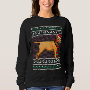 Sudadera Xmas Miniatura Bull Terrier Perro Santa Hat Ugly C