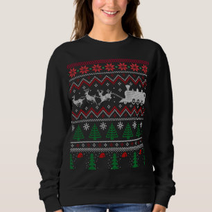 Sudadera Xmas Modelo de Locomotora Tren Navidades feos suét