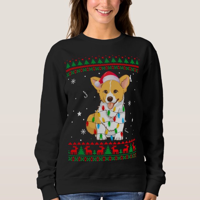 Sudadera Xmas Navidades suéteres feos iluminan a los perros (Anverso)