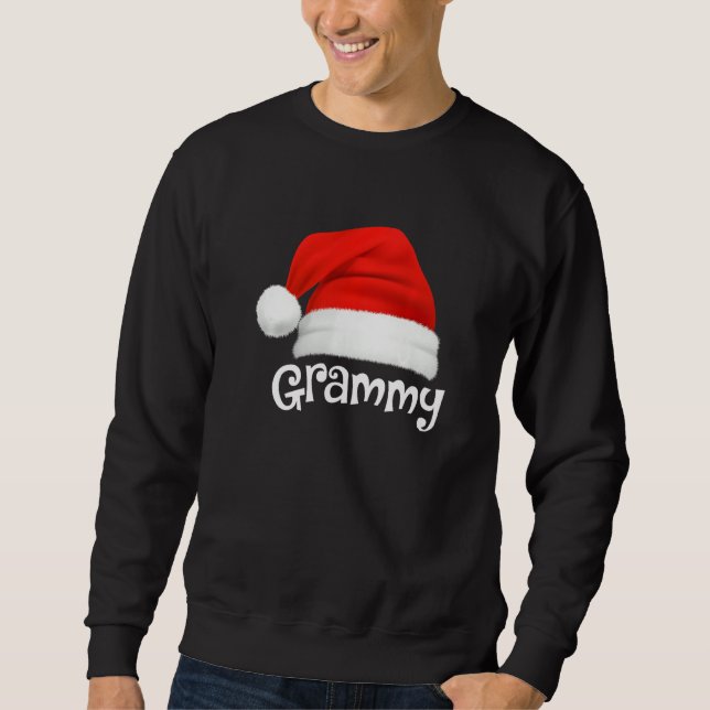 Sudadera Xmas Pajama Group Matching Grammy Christmas Hat (Anverso)