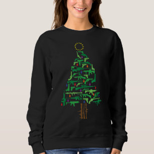 Sudadera Xmas Patriótico 2ª enmienda Pistola de Árbol de Na