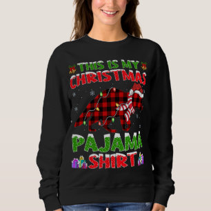 Sudadera Xmas Santa Hat Este es mi Navidad de mapache Pajam