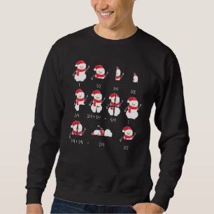 Sudadera Xmas Snowman Santa Hat Fracciones Math Teacher Chr