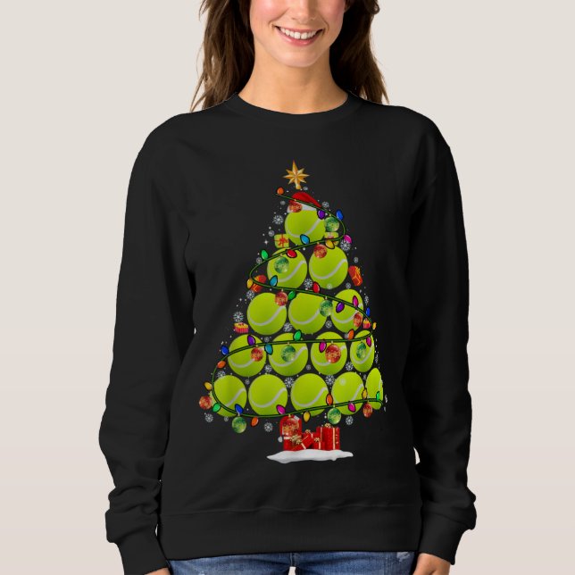 Sudadera Xmas Tree Tennis Xmas Ilumina Santa Tennis Ball Pl (Anverso)