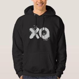 Sudadera XO hombres de texto blanco negro