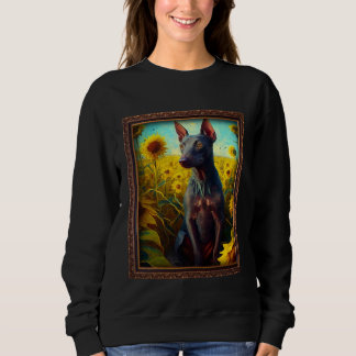 Sudadera Xoloitzcuintli Xolo Painting Sunflower Flower Mom 