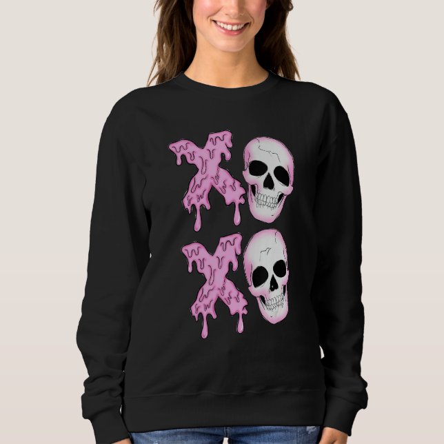 Sudadera Xoxo Skeleton Skull Horror Anti Valentine's Day Me (Anverso)