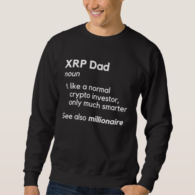 Sudadera XRP Papá Cripto (Anverso)
