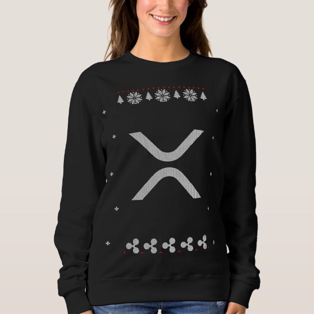 Sudadera XRP Ripple Cripto Moneda Altcoin Navidad Fea (Anverso)
