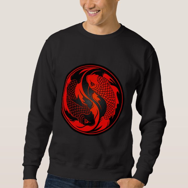 Sudadera Y Black Yin Yang Koi Fish (Anverso)