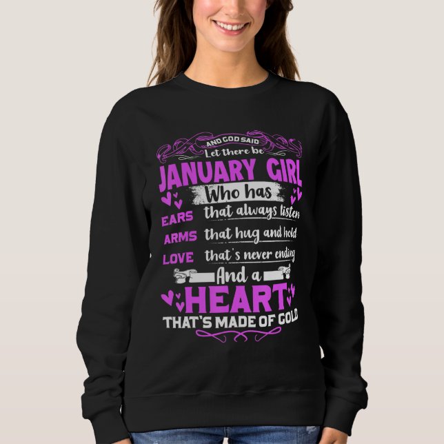 Sudadera Y Dios Dijo: —¡Que Haya Chica Enero Que (Anverso)