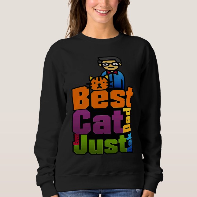 Sudadera y mejor padre de gato único 1 (Anverso)