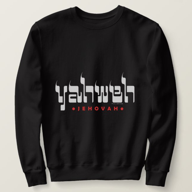 Sudadera Yahweh Jehová YHWH Nombre hebreo mesiánico de Dios (Anverso del diseño)