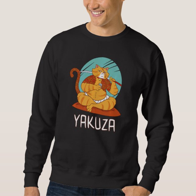 Sudadera Yakuza Cat Gokudo Japanese Mafia Katana Japan Sake (Anverso)