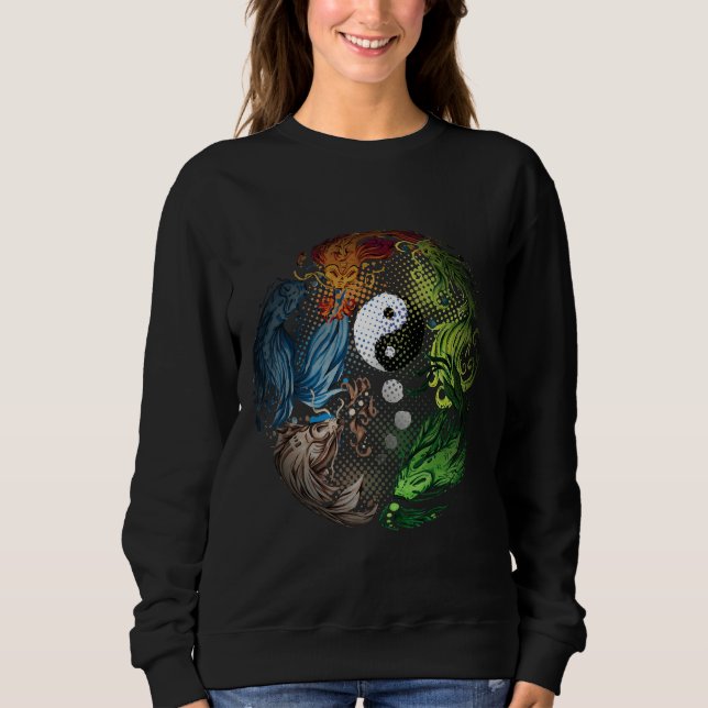 Sudadera Yang con Koi Fish Tai Chi (Anverso)