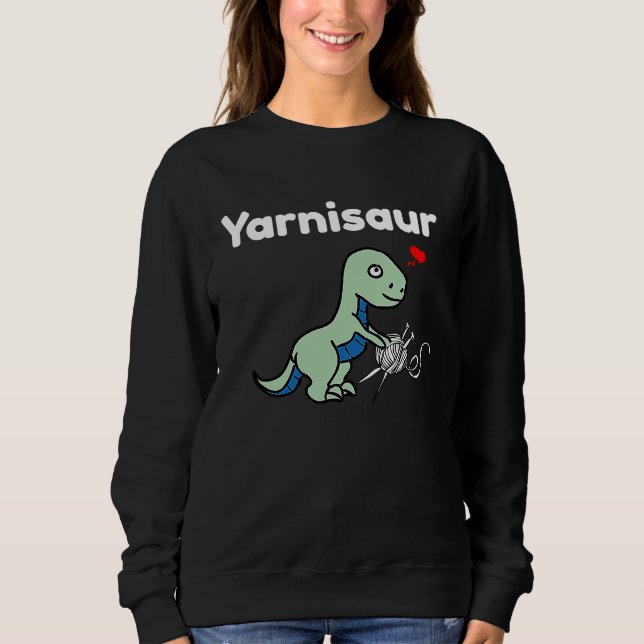 Sudadera Yarnisaur Knitters Crochet And Crafters T (Anverso)