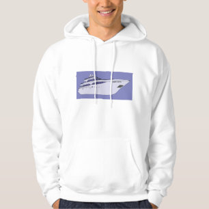 Sudadera Yate de motor de lujo moderno Superyate blanco
