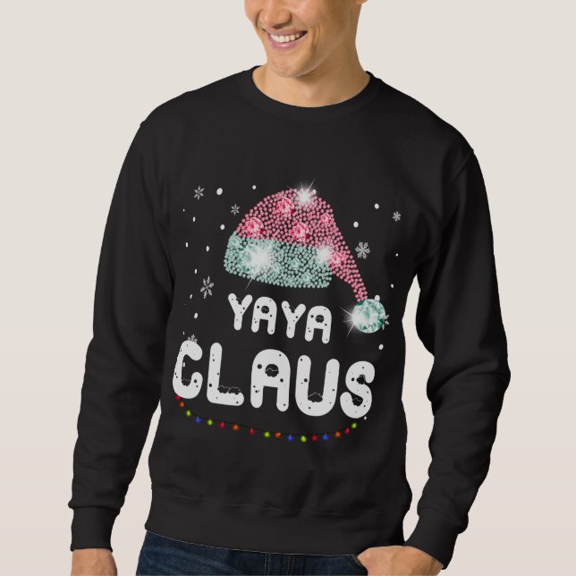 Sudadera Yaya Claus Navidades Gorra Diamond Pajama Family M (Anverso)