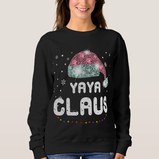 Sudadera Yaya Claus Navidades Gorra Diamond Pajama Family M (Anverso)