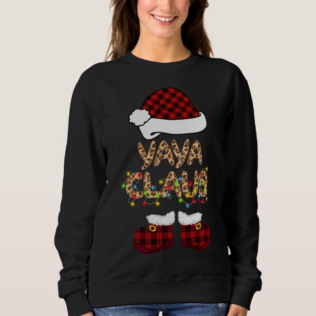 Sudadera Yaya Claus Santa Hat Navidades a la altura de la f (Anverso)