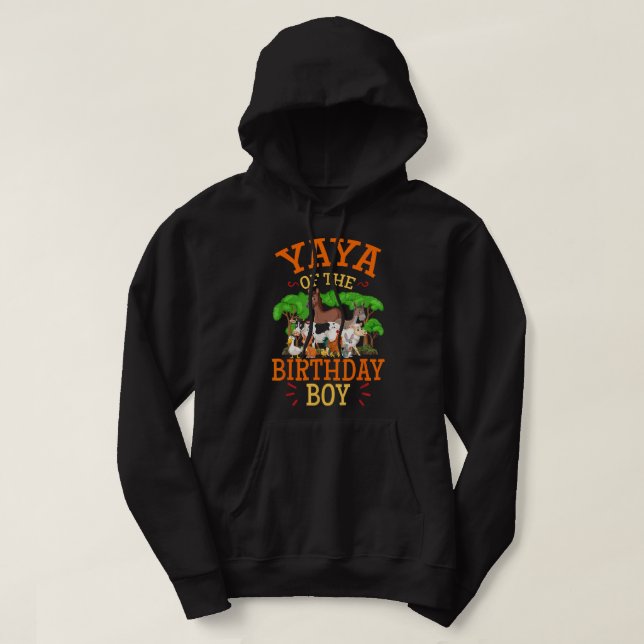 Sudadera Yaya Del Tema De La Granja De Animales Bday Fa (Diseño del anverso)