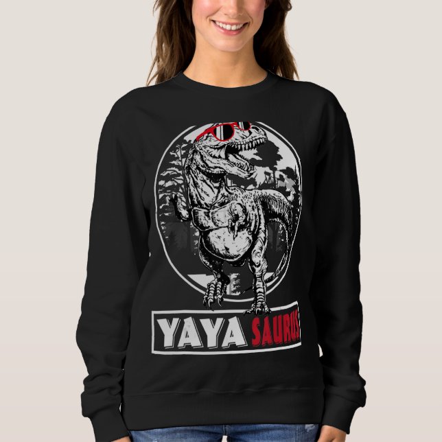 Sudadera Yayasaurus Dinosaur Yaya Saurus Abuela (Anverso)