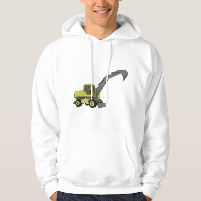 Sudadera Yellow Excavator Construction Machinery (Anverso)