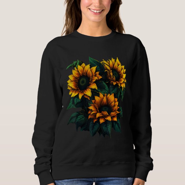 Sudadera Yellow Sunflower Cute summer Sun flowers Floral Po (Anverso)